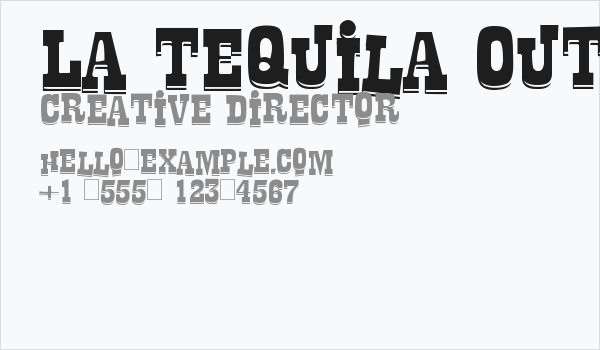 La Tequila Out Business Card