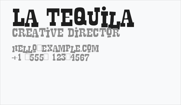 La Tequila Business Card
