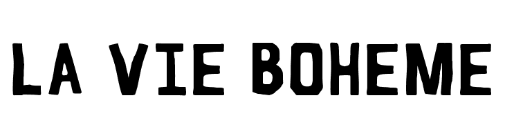 La Vie Boheme  Frei Schriftart Herunterladen
