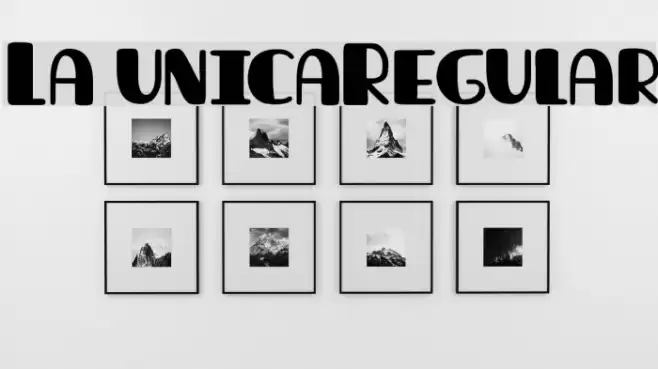 La unicaRegular Font examples