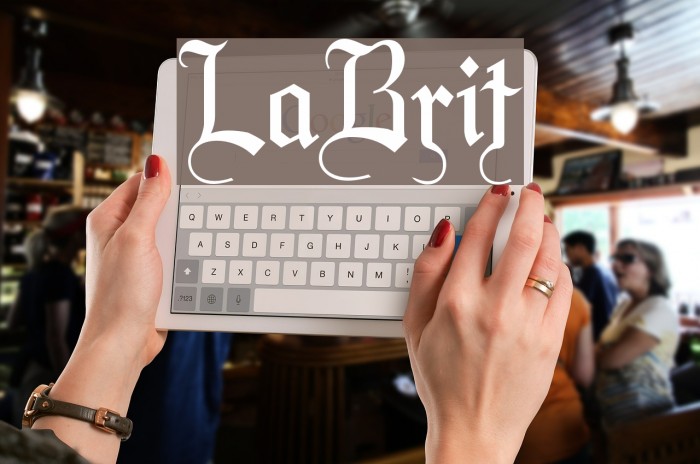 LaBrit Font examples