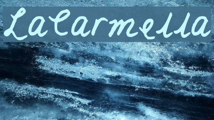 LaCarmella Font examples