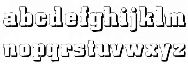 LaCittaShadow Font LOWERCASE
