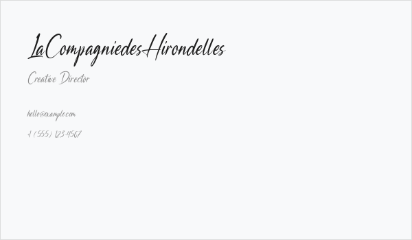 LaCompagniedesHirondelles Business Card