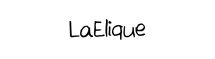 LaElique  Frei Schriftart Herunterladen