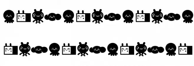 LaMonaProDingbatKawaii Polices MAJUSCULES