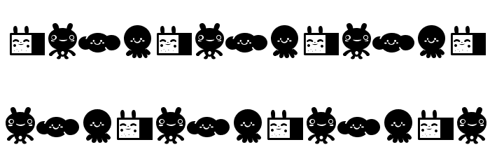 LaMonaProDingbatKawaii Font LOWERCASE