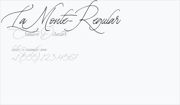LaMonte-Regular Business Card