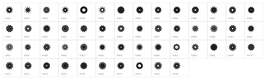 LaMorte4 Character Map