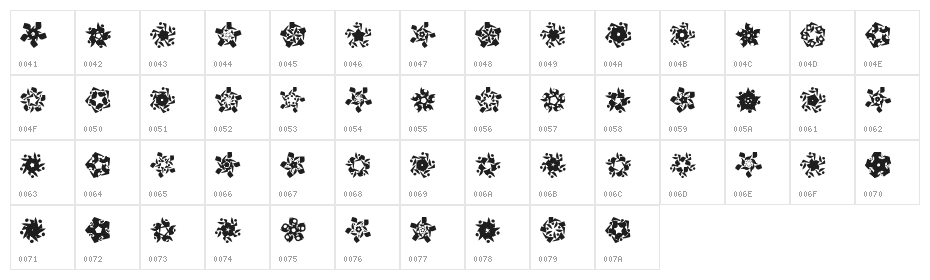 LaMorte6 Character Map