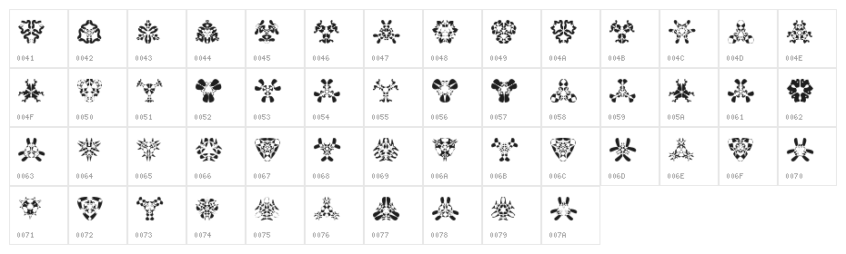 LaMorte7 Character Map