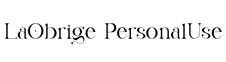 LaObrige-PersonalUse  Free Fonts Download