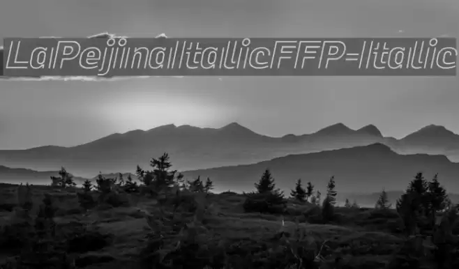 LaPejinaItalicFFP-Italic Polices examples