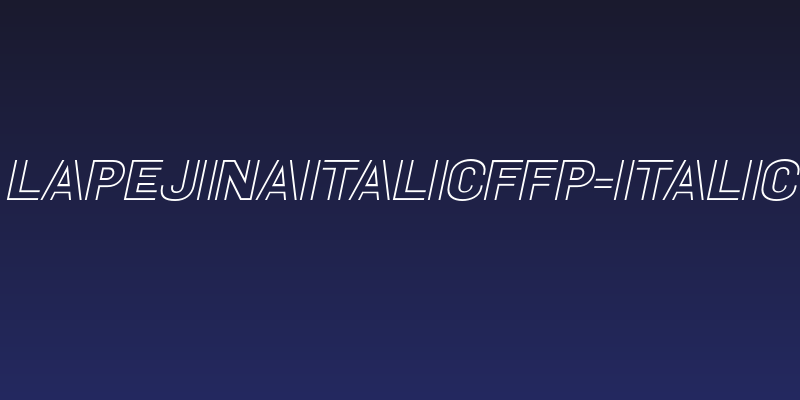 LaPejinaItalicFFP-Italic Social Header