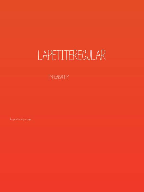 LaPetiteRegular Poster