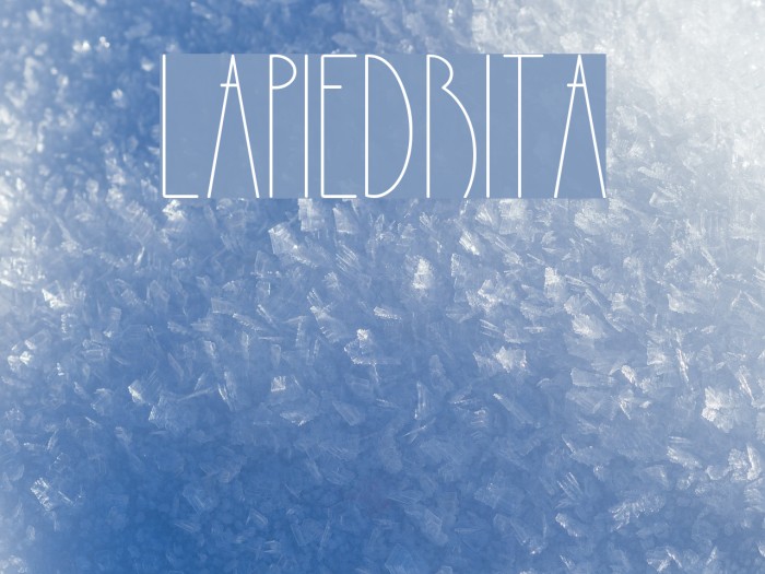 LaPiedrita Font examples