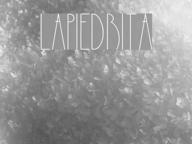 LaPiedrita Font examples