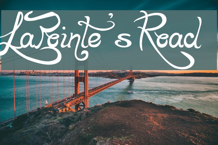LaPointe's Road Font examples