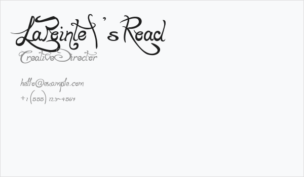 LaPointe's Road Business Card