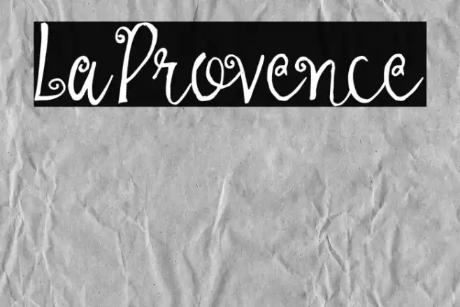 LaProvence Font examples