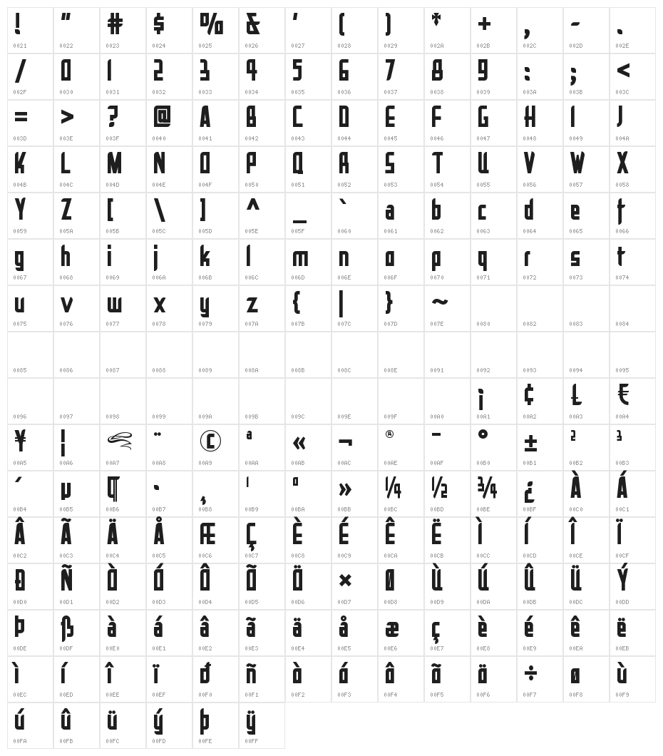 LaReynaCatalinaNF Character Map