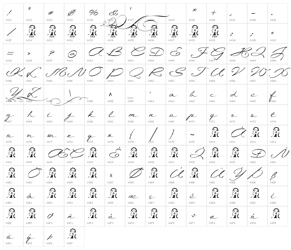 LaSonnambula-ffp Character Map