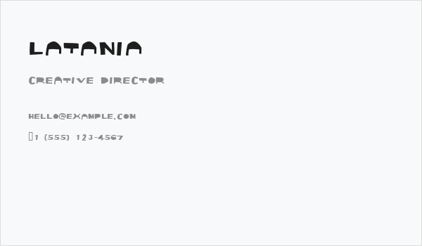 LaTania Business Card