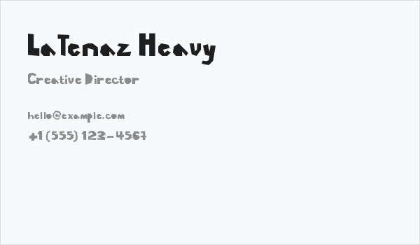 LaTenaz Heavy Business Card