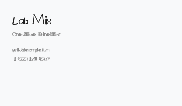 Lab Mix Business Card