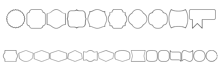 LabelProXLBorder Font OTHER CHARS