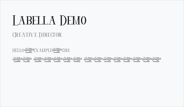 Labella Demo Business Card