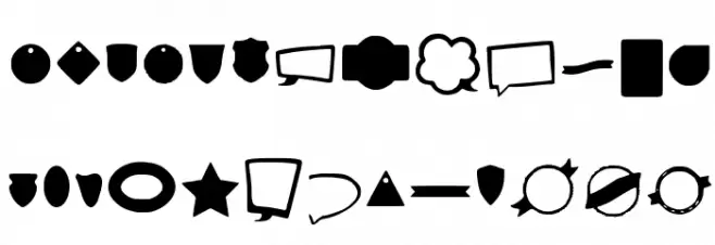 Labels Шрифта ВЕРХНИЙ
