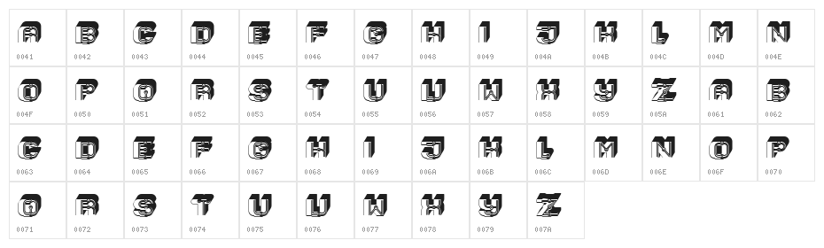 Labor Regular Character Map