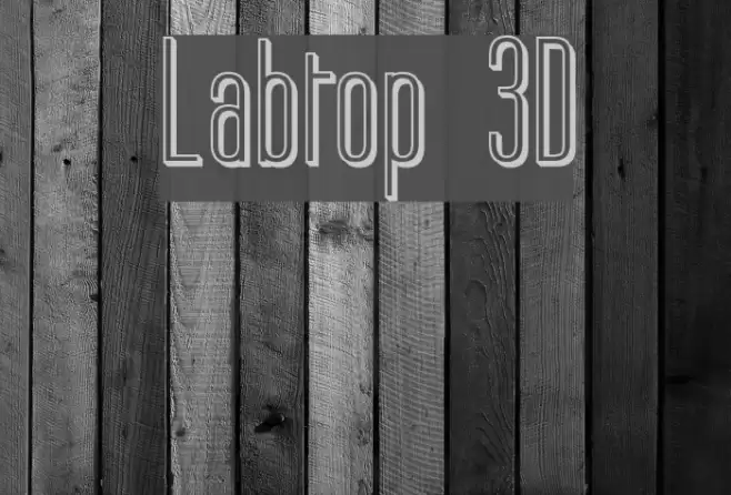 Labtop 3D Font examples