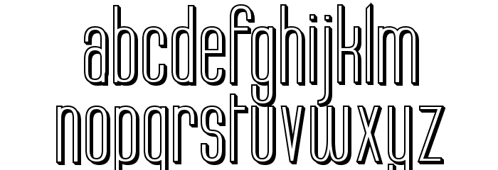 Labtop 3D Font LOWERCASE