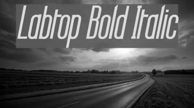 Labtop Bold Italic Font examples