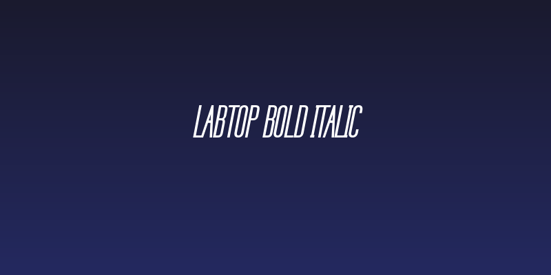 Labtop Bold Italic Social Header