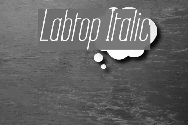 Labtop Italic Font examples