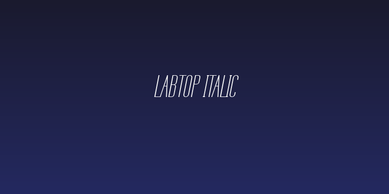 Labtop Italic Social Header