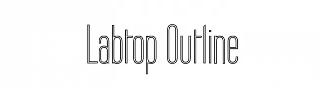 Labtop Outline  font caratteri gratis