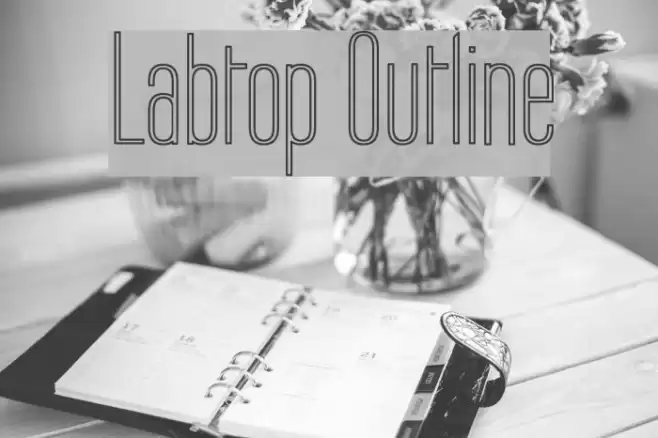 Labtop Outline フォント examples