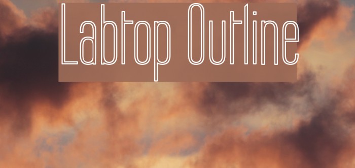 Labtop Outline フォント examples