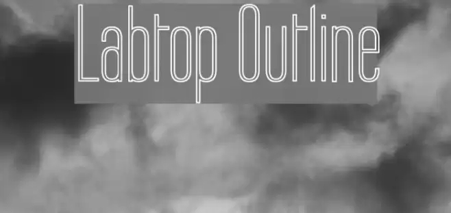 Labtop Outline フォント examples