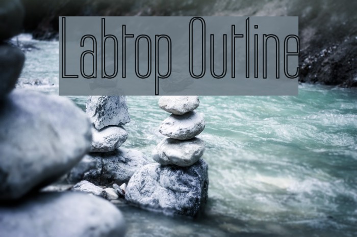 Labtop Outline フォント examples