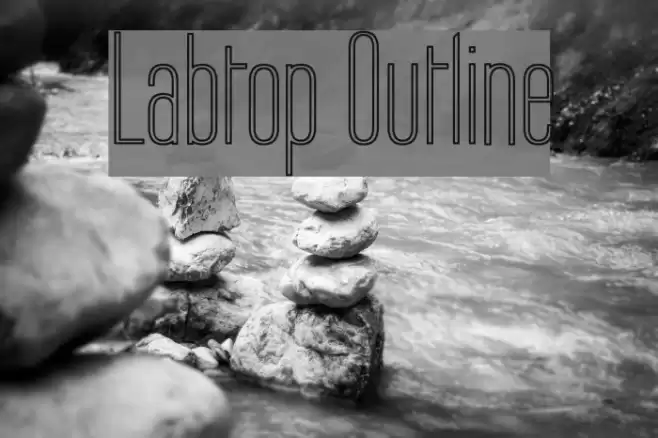 Labtop Outline フォント examples