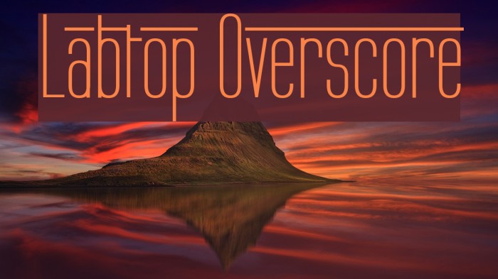 Labtop Overscore Font examples