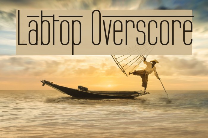 Labtop Overscore Font examples