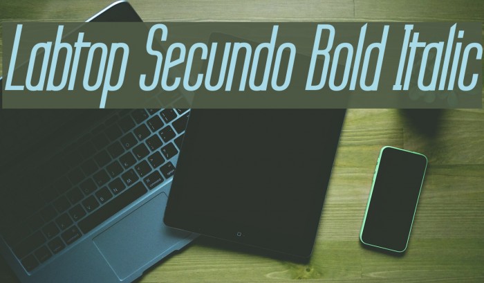 Labtop Secundo Bold Italic Font examples