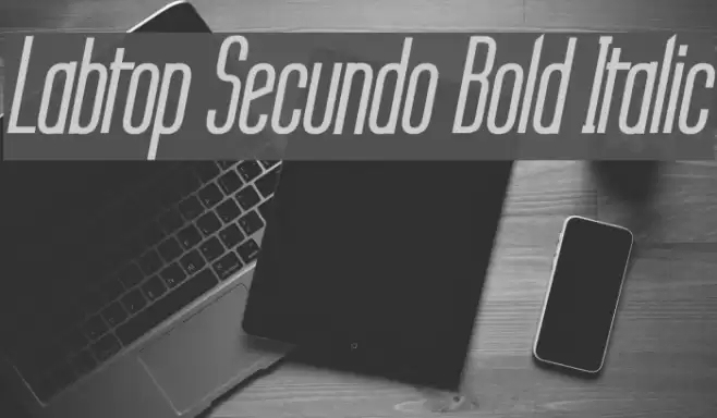 Labtop Secundo Bold Italic Schriftart examples