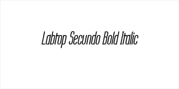 Labtop Secundo Bold Italic Logo